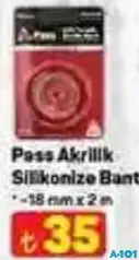 PASS AKRİLİK SİLİKONİZE BANT 18 MM X 2 M